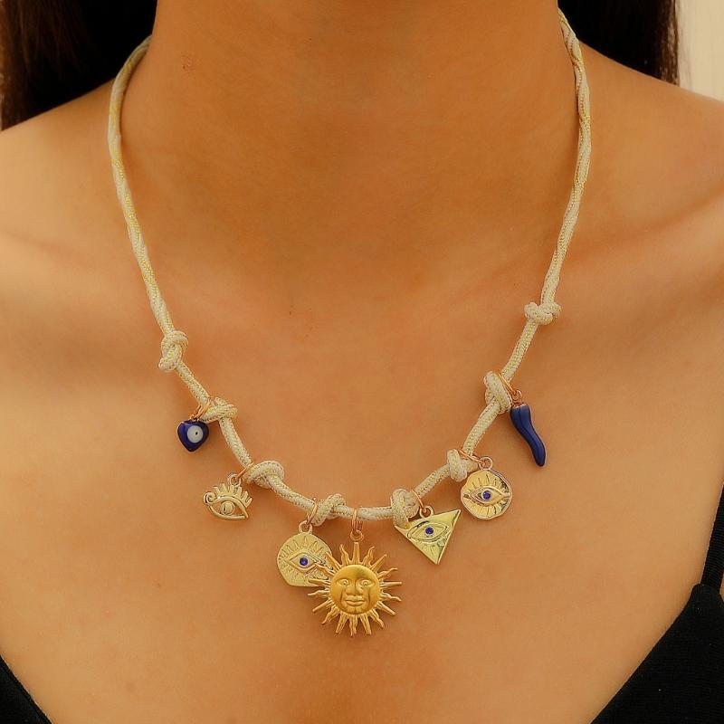 Summer Vacation Jewelry Bohemian Inspired Shell Starfish Pendants Multi Strand Necklace Handmade Gift For Her