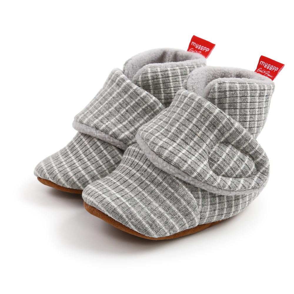 MYGGPP Autumn and Winter Striped Cotton Shoes Cotton Boots Baby Shoes Warm Shoes Baby Shoes Toddler Shoes