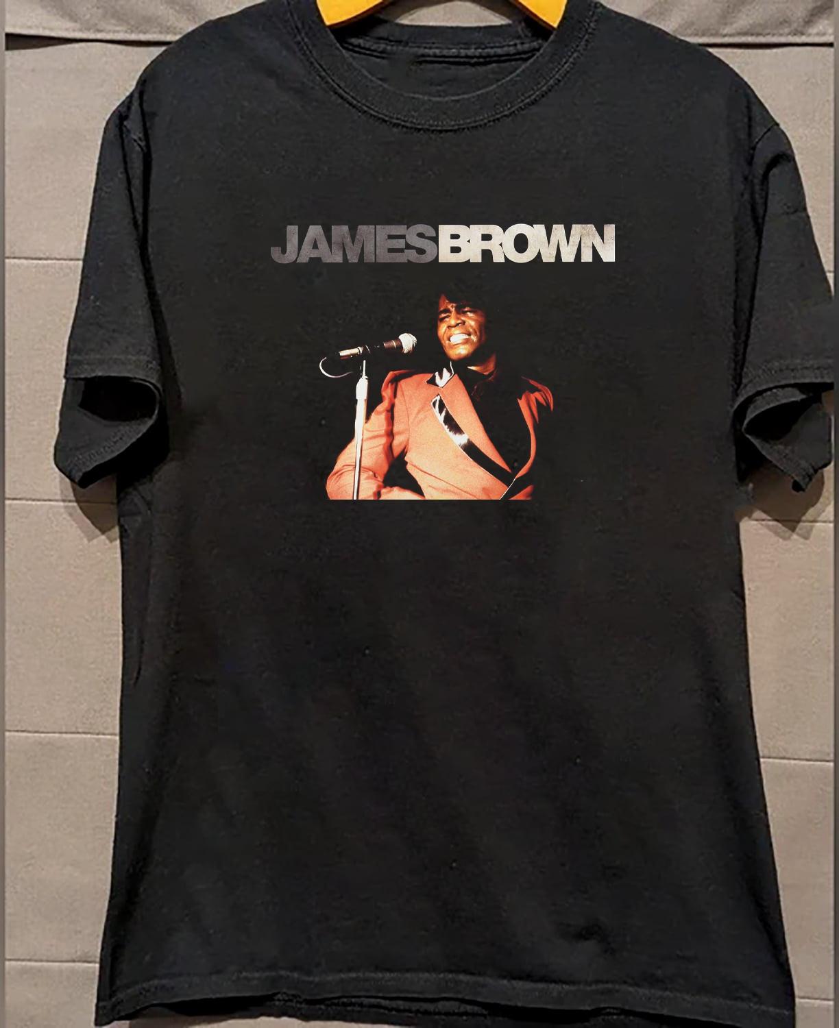 HOT! James Brown Black Cotton Shirt FUll size S-5XL Unisex TH108 XL