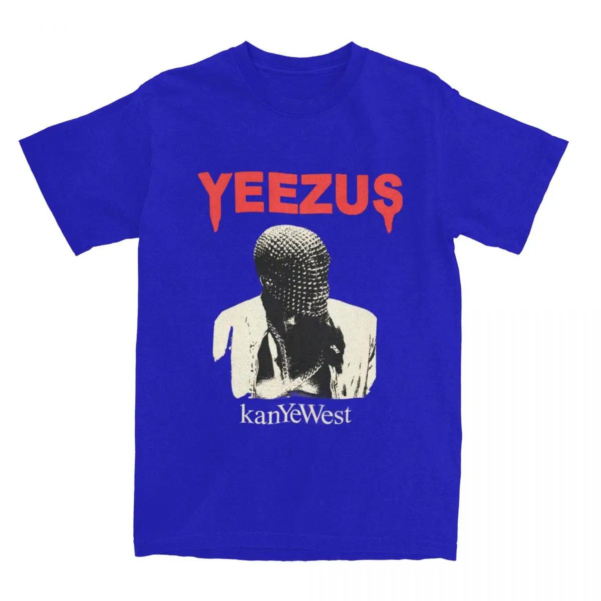 

Повсякденні футболки Kanye West Yeezus Чоловіки Жіночі Бавовна Хіп-хоп Реп Футболки Сорочка Одяг з принтом M синій
