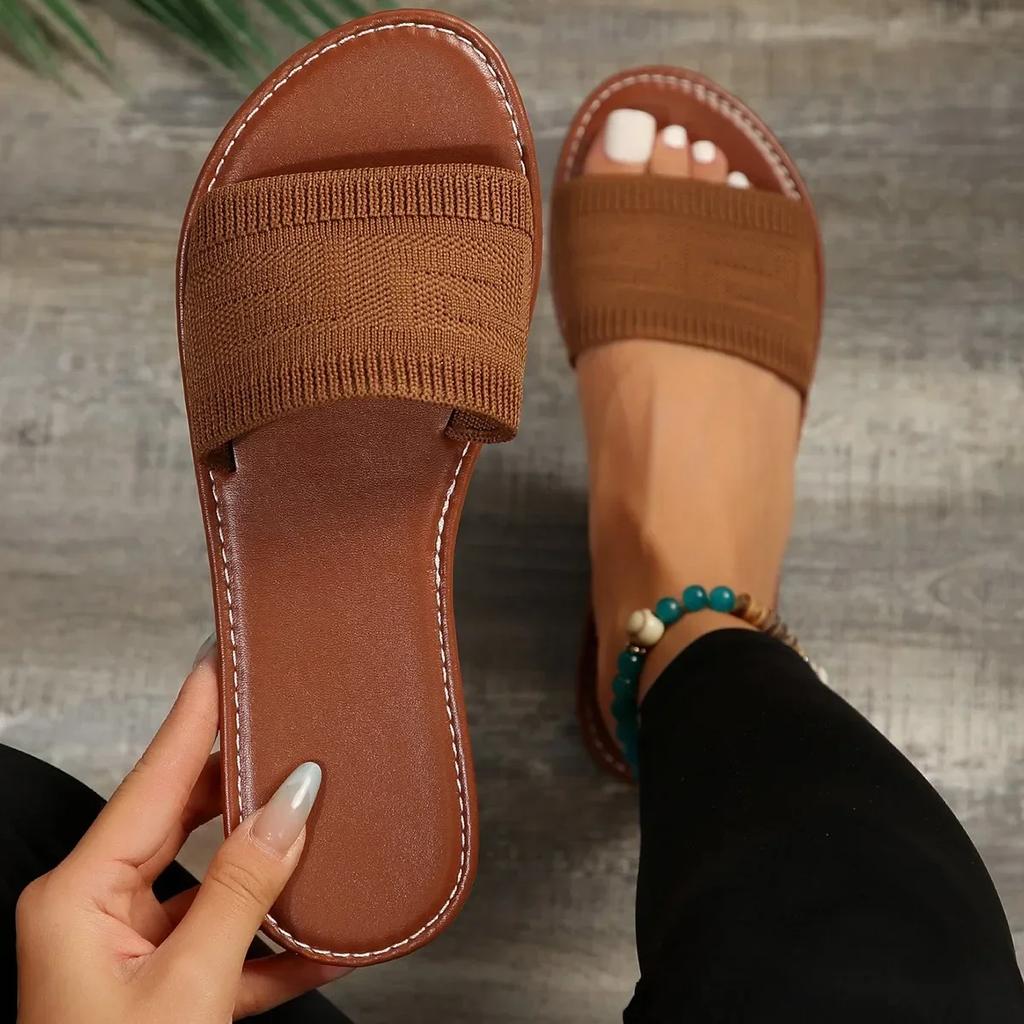 Fashion Plus Size 43 Fashion Woman Flat Slippers Summer New Outdoor Sandy Beach Open Toe Non-Slip Casual Women Sandals Sandalias Mujer