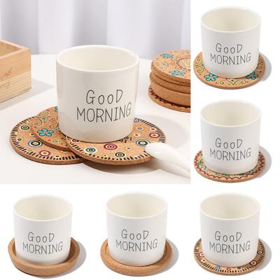 Tea Coasters Mug Holder Non-slip Heat Resistant Cork Coasters Anti-hot Heat Pad Wooden Cup Mat