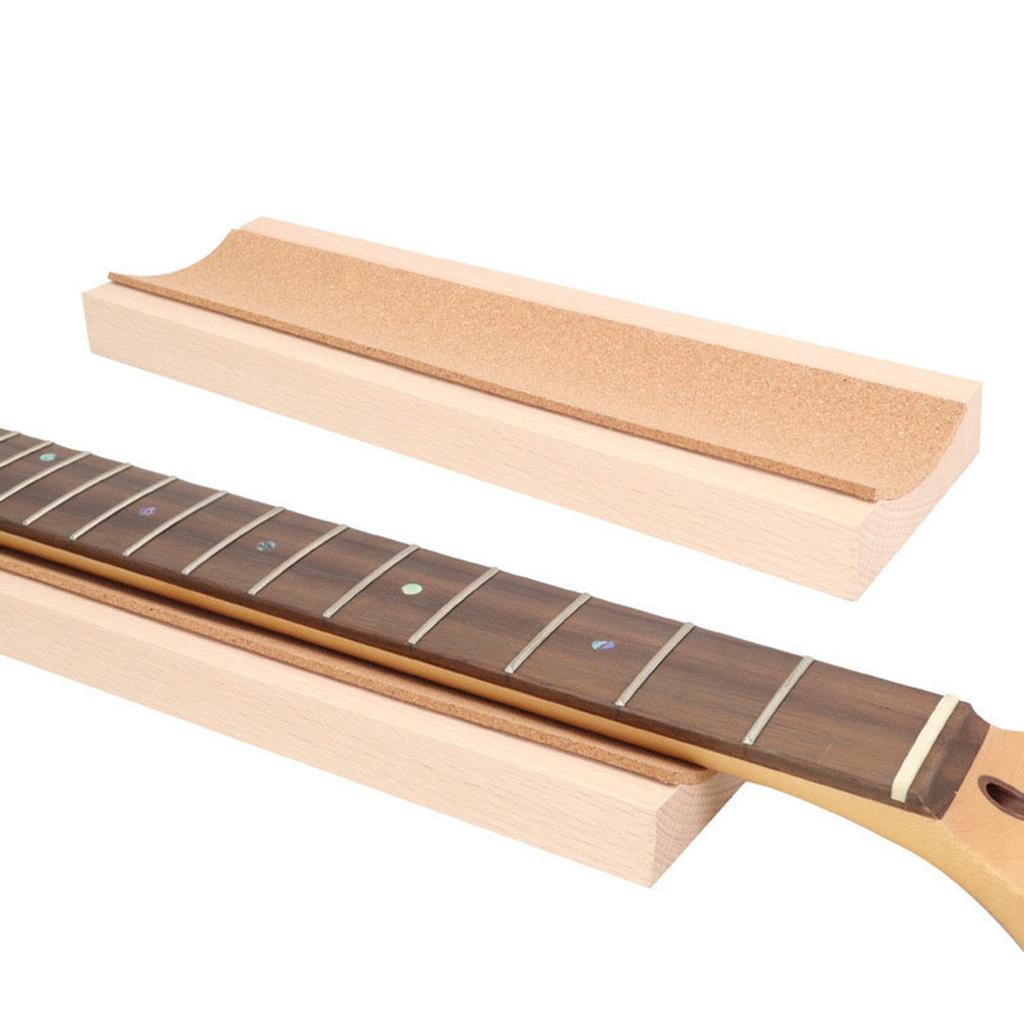 Guitar Bass Neck Cradles Support Pillow Wood Long Guitar Neck Support Display Stand for Repair, Maintenance and Cleaning