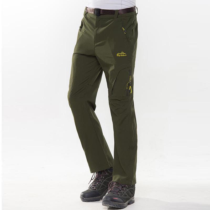 Unisex Quick-Dry Waterproof Outdoor Pants - Lightweight, Breathable, Elastic, Sun-Protective, Wear-Resistant, Plus Size, and Ideal for Mountaineering.