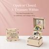Folding Photo Album Box Vintage Flip Cover Memory Box Wooden Photo Storage Box  Family Memory