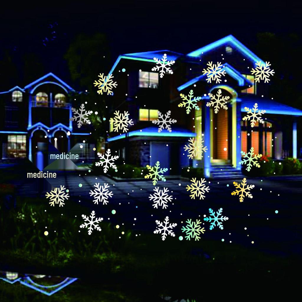 LED Snowflake Projector Light for Outdoor Christmas Decorations