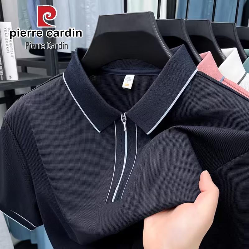 

Pierre Cardin Men s Premium Ice Silk Short Sleeve Polo Shirt 3XL