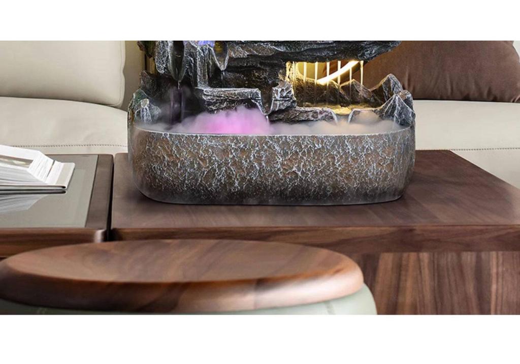 Feng Shui Water Feature: Circulating Fountain for Wealth Attraction and Landscaping – Perfect for Living Rooms, Offices, or Housewarmings