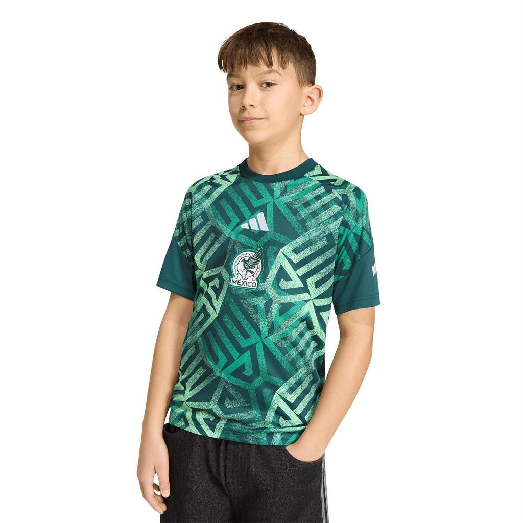 adidas Childrens/Kids 2026 Pre Match Mexico Climacool Football Jersey
