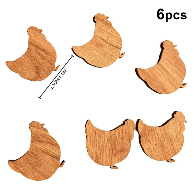 

6Pcs Wood Blank Fridge Magnets Magnetic Decoration Round/Heart/Square Diy Crafts Wood Slice Tags Kitchen Office Decorative