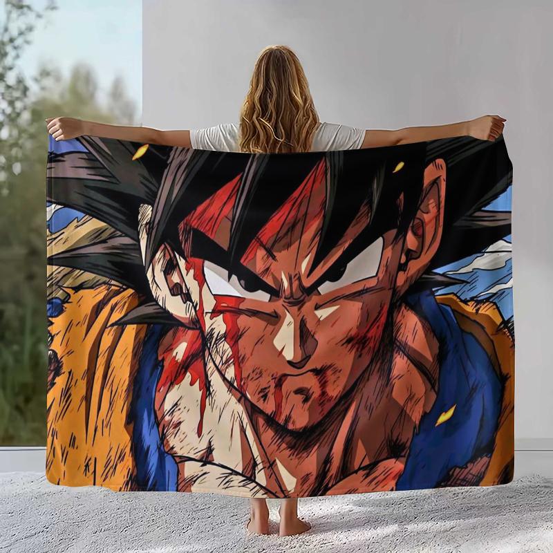 

Anime D-Dragon Ball Game Cartoon Flannel Blanket,Ultra Soft Warm Plush Throw for Home Bedroom Bed Sofa Cover Office Camping 75x90cm