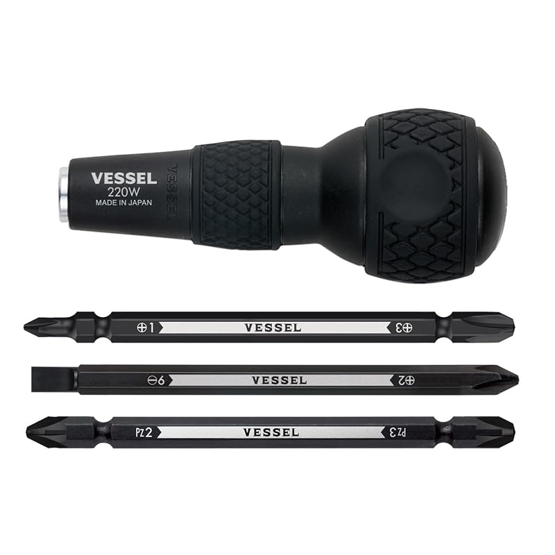 VESSEL Ball Grip Interchangeable Screwdriver Set 220W-3