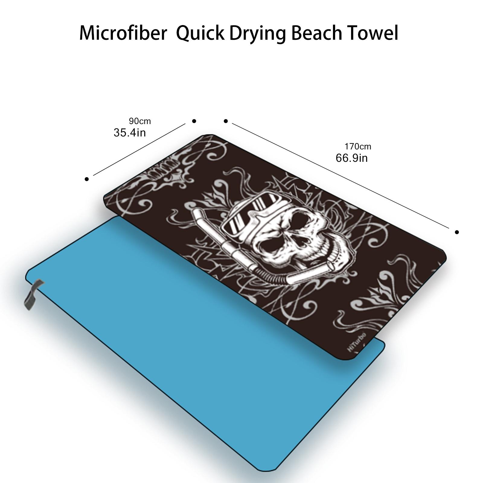 

HiTurbo Microfiber Marine Animal Beach Towel Absorbent Quick dry Soft Yoga Swimming Resort Mountain climbing towel W40*H60(CM)