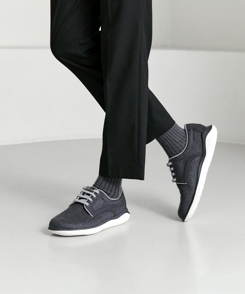 Ksns Urban Trek Wool Rib, Dark Grey - Barefoot Shoes [Men'S]