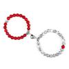 2 stuks/set Hartvormige Magneet Hanger Armband Koppels Liefde Betekenisvol Natuursteen Armbanden Sieraden 8MM Elastische Pulsera Cadeau Nieuw