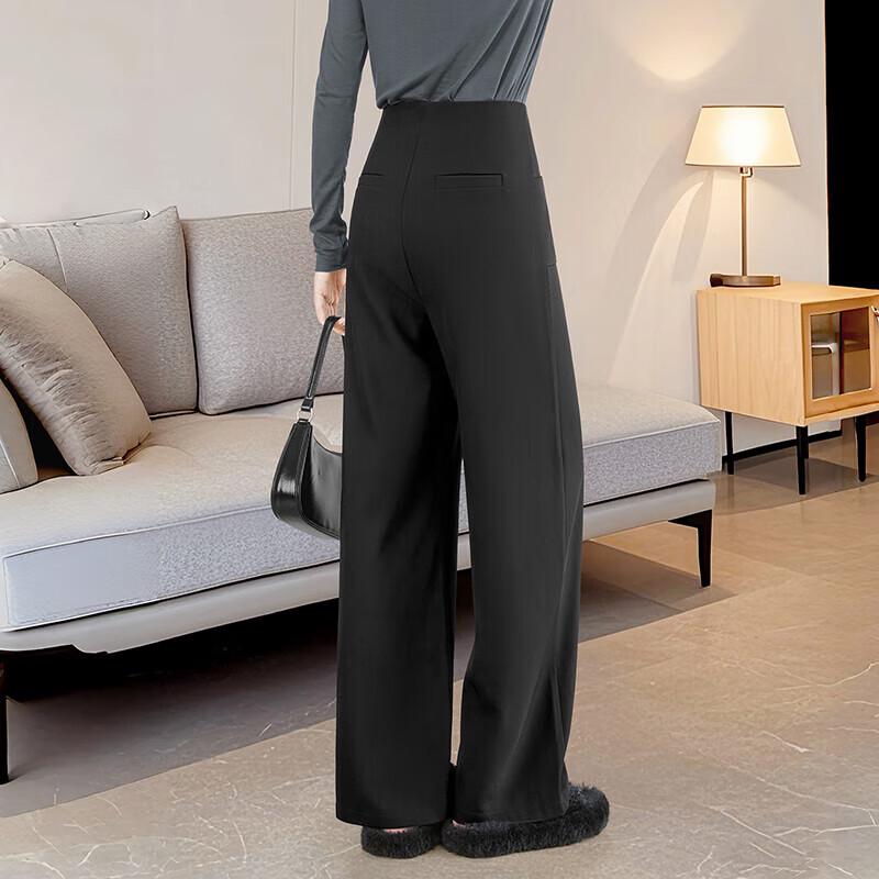 Shechi Women's High-Waist Wide-Leg Drapey Suit Trousers