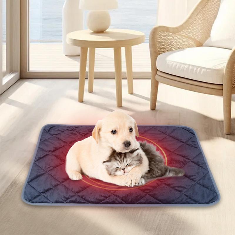 Cat Warming Pad Temperature Sensing Dog Pad Soft Thermal Blanket Warming Mat Anti Slip Heated Mat Pet Bed Supplies For Cat