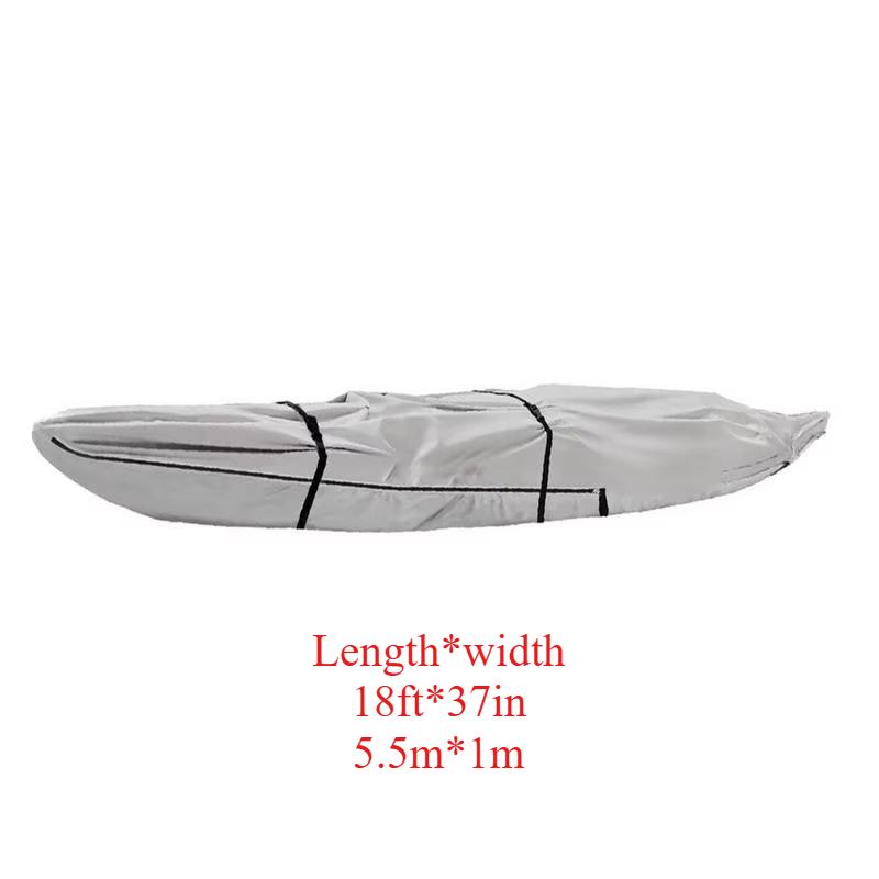 For Canoe Kayak Full-Cover Boat Protection Dustproof Canoe Cover Water Sports Full Coverage Fishing Boat Cover 420D Oxford Cloth