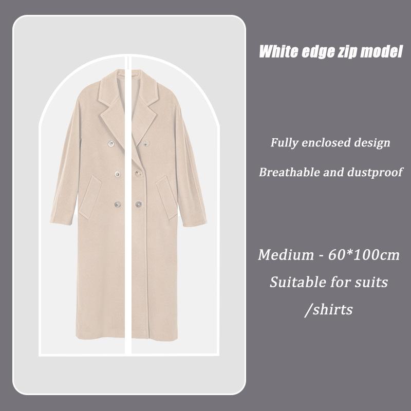 Clothes Dust Cover Home Washable Coat Dust Bag Waterproof Transparent Hanging Clothes Bag Suit Cover Storage 80/100/120/140cm