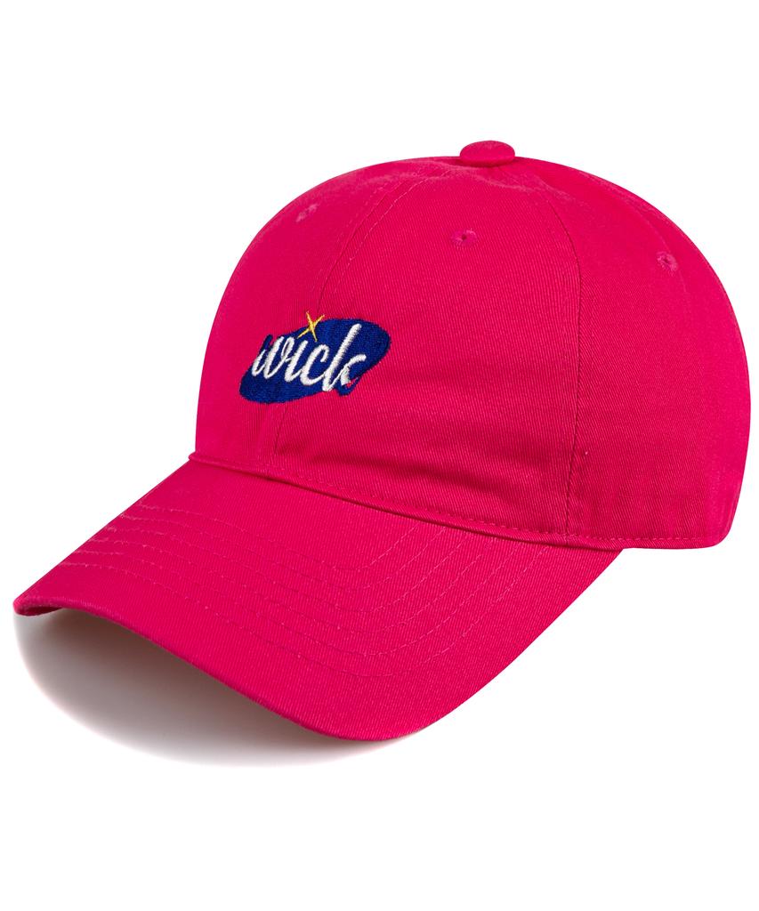 Wig W Round Star Washed Ball Cap - Hot Pink