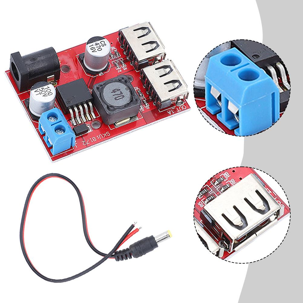 1pc Dual USB Output 3A 9V / 12V / 24V / 36V Car Charging Module Step-down Converter For Electrical Equipment Accessories