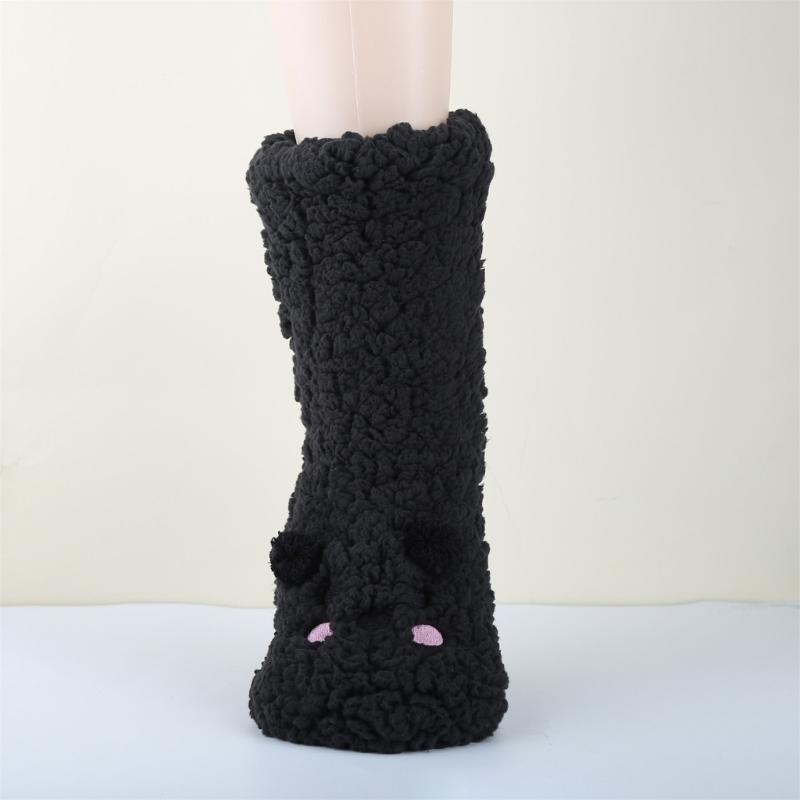 Women's Thicker Warm Fuzzy Socks Plush Warm Winter Socks for Sleep Home,Soft Cozy Socks Cartoon Doll Ankle Crew Socks