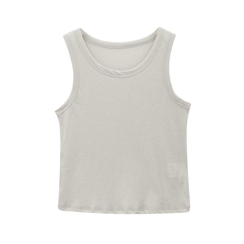 

Love & Nancy Летний жилет без рукавов для похудения для женщин - Круглый вырез, Повседневный и универсальный стиль. One Size светло-серый