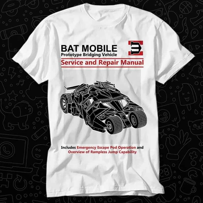 Bat Mobile Bridging Vehicle Service And Repair Unisexual T Shirt 485 XL