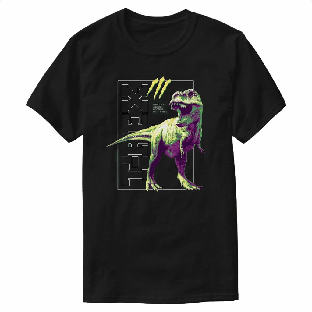 T-Shirt da Uomo con Dinosaura TRex Tyrannosaurus Rex 100% Cotone Girocollo Manica Corta Estiva Casual Taglia S3XL