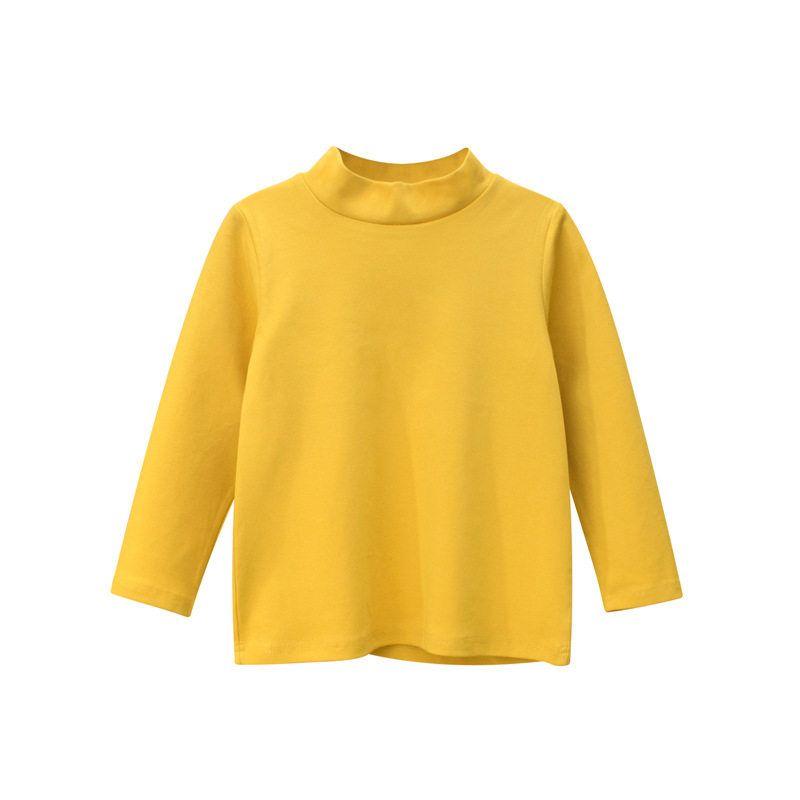 27Kids Baby Long-Sleeved Solid Color Mid-Collar Autumn Clothes Children's Clothing