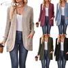 JPNTKY Women's Vintage Casual Solid Color Print Autumn Winter Long Sleeve Jackets & Coats Unique Design