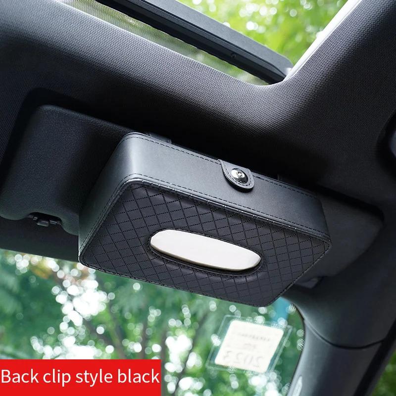 Creative Leather Car Napkin Holder Box Hanging Chair Back Tissue Box for Vehicle Interior Decor