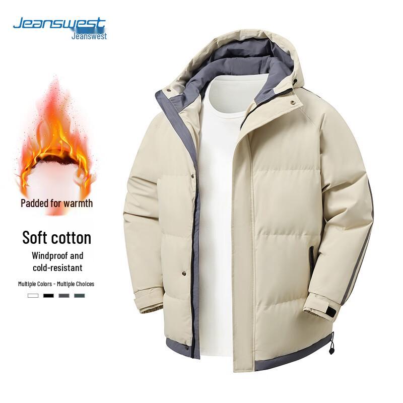 Jeanswest Men's Hooded Winter Cotton Jacket