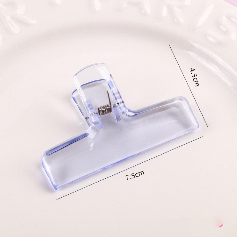 1Pcs Transparent Clip Acrylic Hand Account Large Clip Long Tail Folder for Student Office Test Paper Folder Holder