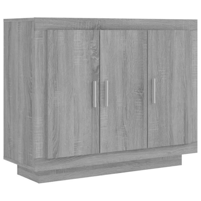 Buffet Sonoma Gris 92X35X75 Cm Bois D'ingénierie