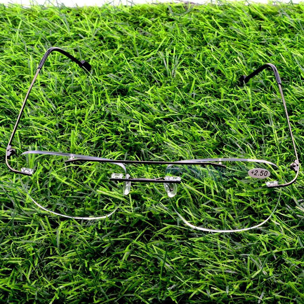Men Women Aviation Rimless Antireflective Frameless Progressive Multifocal Limited Reading Glasses +1 To +4