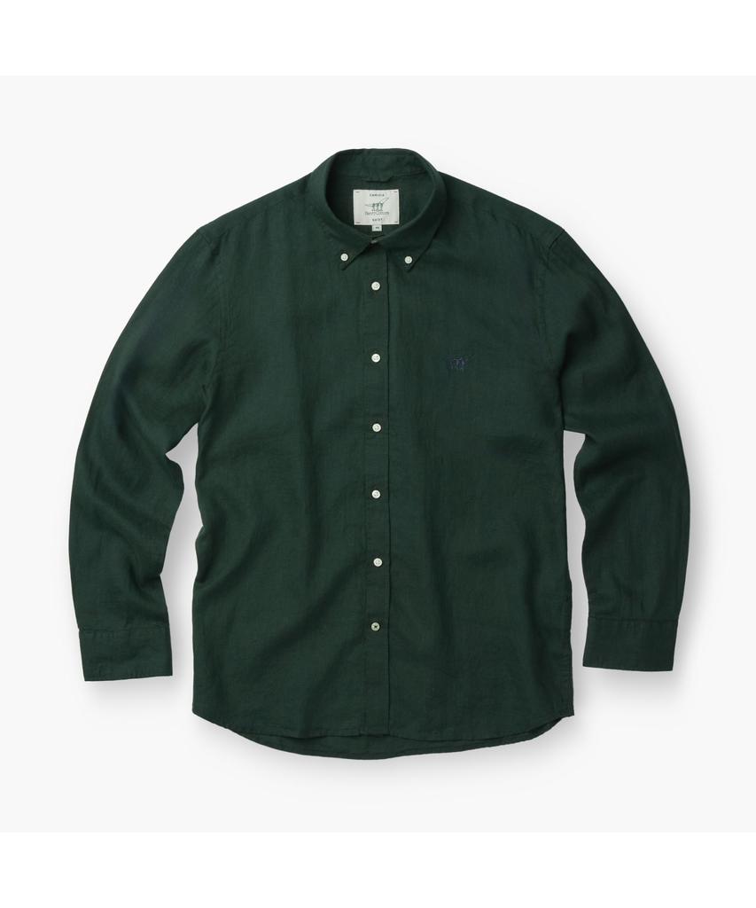 Henlikoteun Linen Solid Shirt (Regular Fit) Ahsam26211Grx