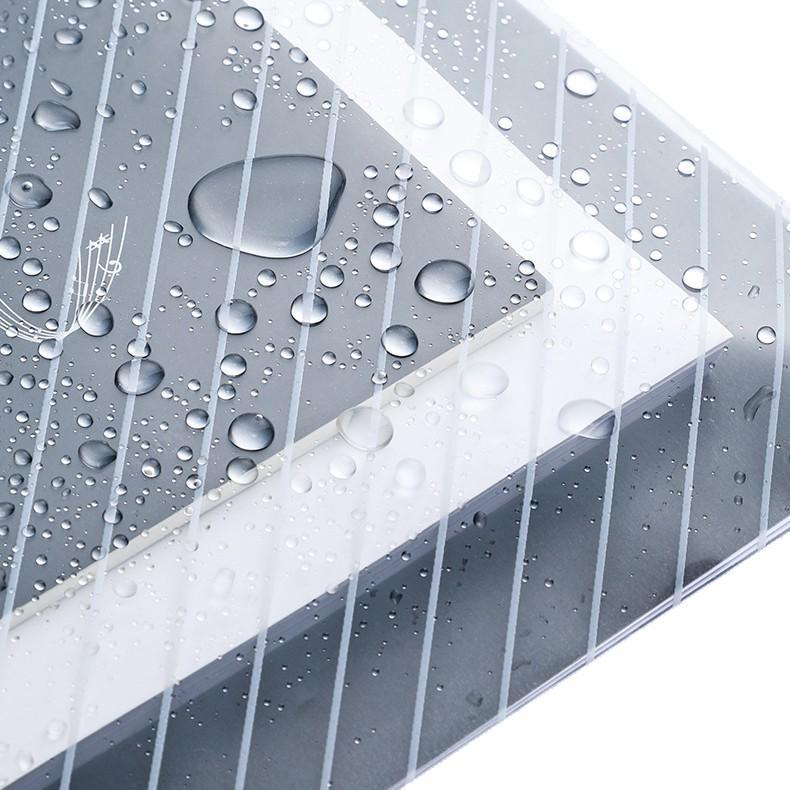 A4 Snap Button Transparent Plastic Document Bag for Students and Office