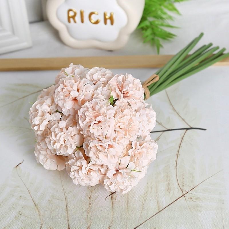 27Heads 30cm Artificial Hydrangea Bouquets Fake Flowers Bridal Bridesmaid Holding Flowers Photograph Props Wedding Party Garden Home Decoration