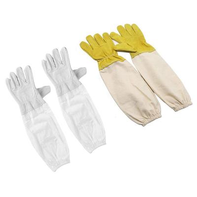 1 Pair XL Synthetic Leather Beekeeping Gloves Bee Keeping with Vented Sleeves