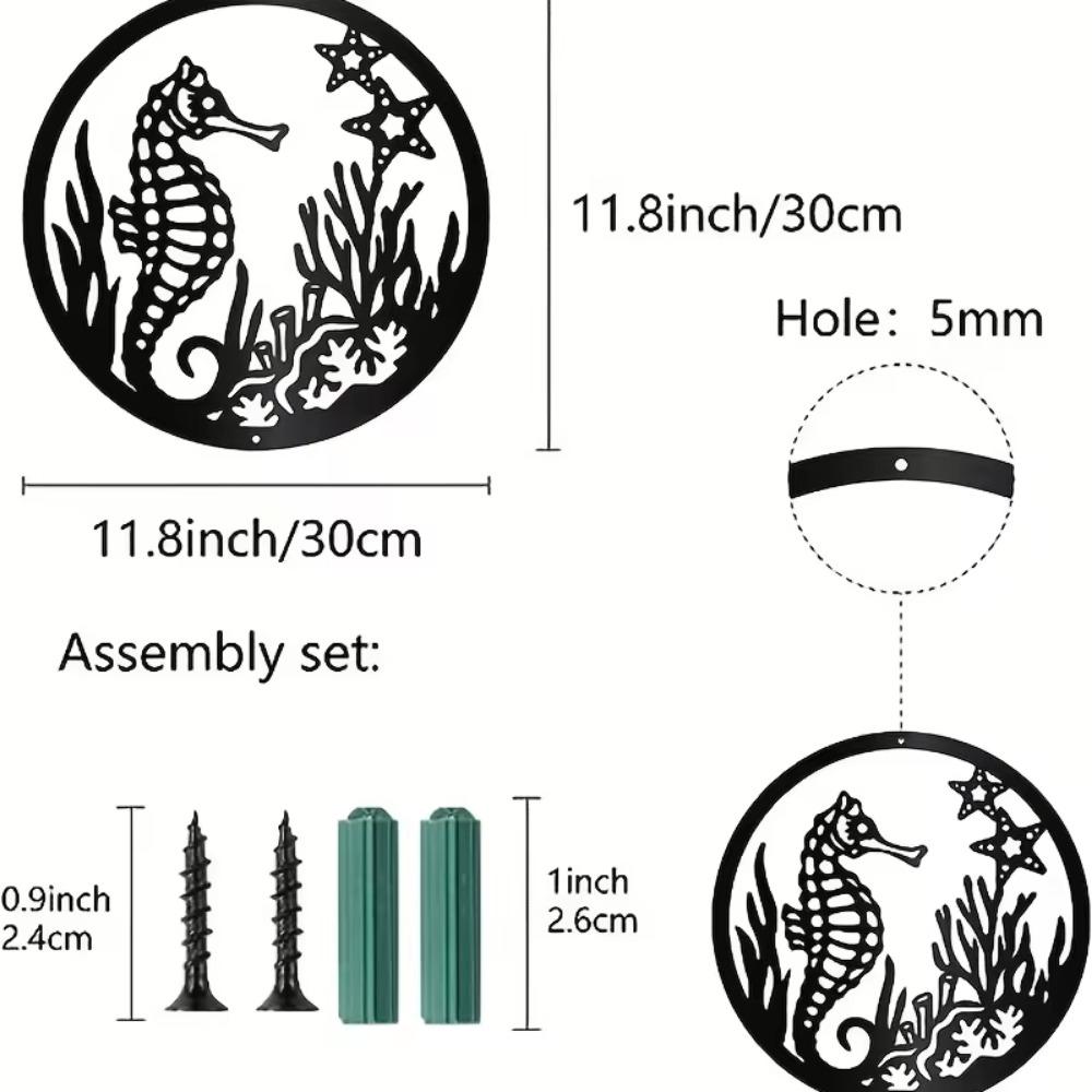 Meereslebewesen Wandbehang Heimdekoration. Ideale Zimmerdekoration für Badezimmer, Küche oder Terrasse. Bereit zum Aufhängen und verleihen Sie eine maritime Note