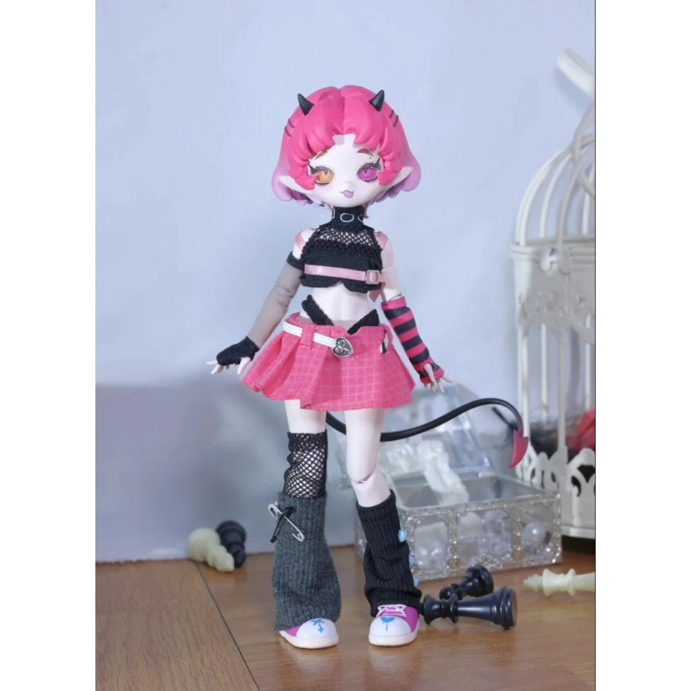 In Stock Genuine 1/8 BJD Devil's Horns Movable Doll Blind Box Ornament Figurine Doll Cute Figurine Birthday Gift Decoration