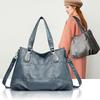 Large Capacity Handbag Soft Leather New Retro Commuter Tote Bag Fashion Women's Mother Shoulder Bag