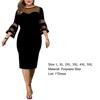 Women Dress Flare Sleeve Plus Size Autumn Winter Pure Color Slim Midi Dress for Wedding