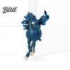 Romantic Horse Jewelry Gift Retro Style Brooch Sparkling Rhinestones Inlaid