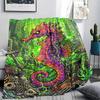 Corrosive marine organisms Print Flannel Blanket,High quality Comfortable for All Seasons,Home Decor,Warmth and Comfort,Perfect for Christmas Gifts