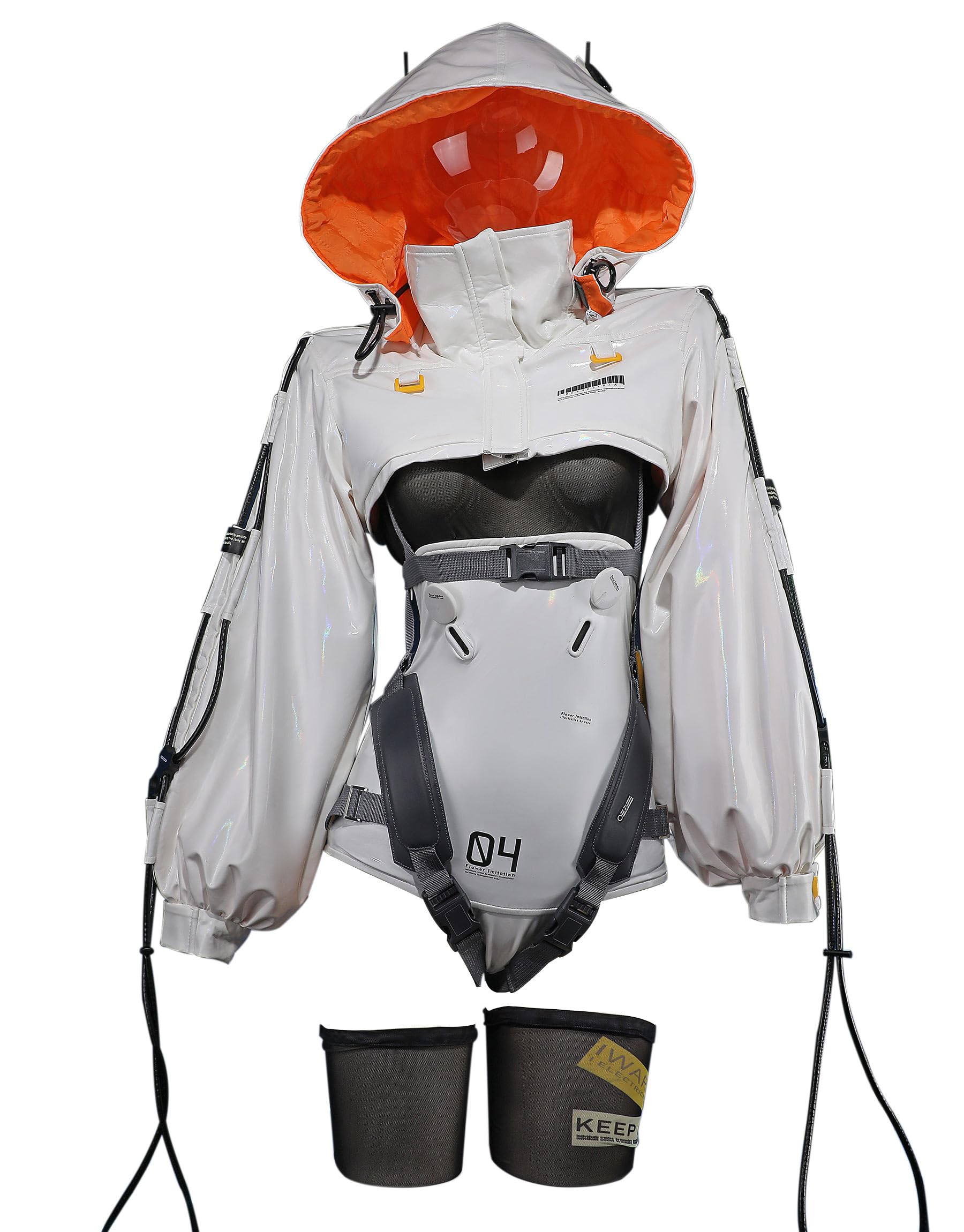 

Miccostumes и Moe Боди Леотард Костюм для косплея для и Белый Женский Сексуальный, Крутой, Милый, Девочки, Аниме, Игры, (M) белый