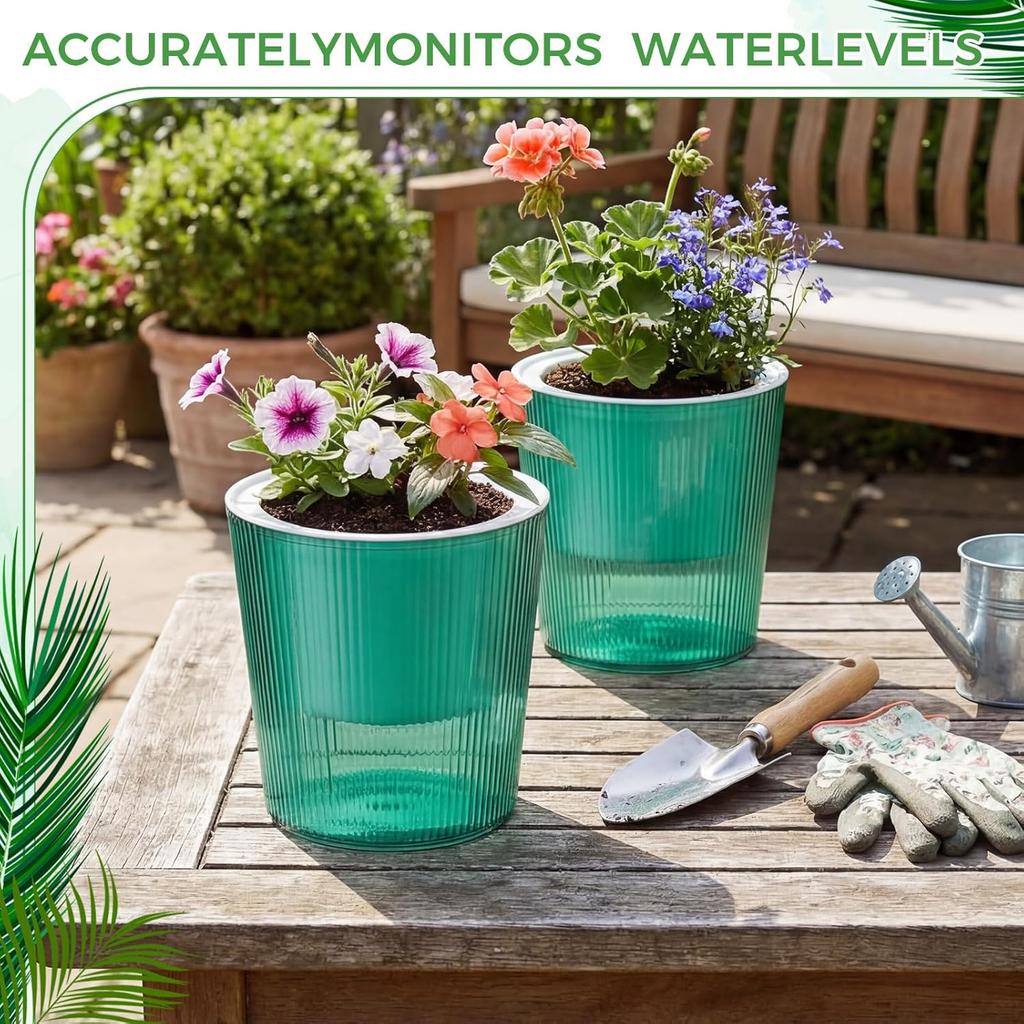 Clear Self Watering Planters Pots Household Anti Rot Self-Watering Planters for Living Room Plants Flowers Gardening Accessory