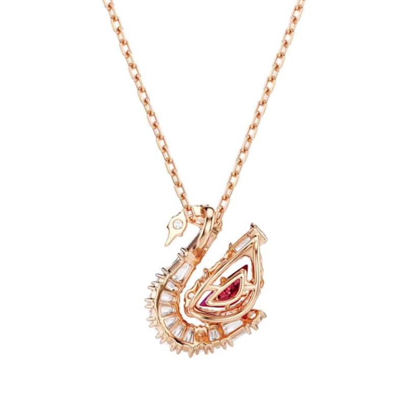 Swarovski Swan Zirconia Necklace Unisex Necklace Red 5732413