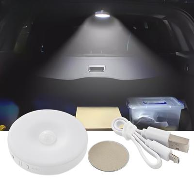 Car LED Night Light Touch Sensor Type Auto Roof Trunk Light Ceiling Reading Light Dome USB Charging for Bedroom Kitchen